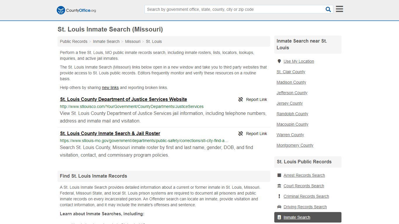 Inmate Search - St. Louis, MO (Inmate Rosters & Locators)